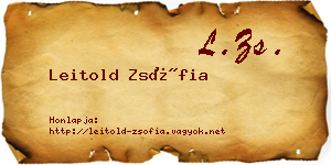 Leitold Zsófia névjegykártya